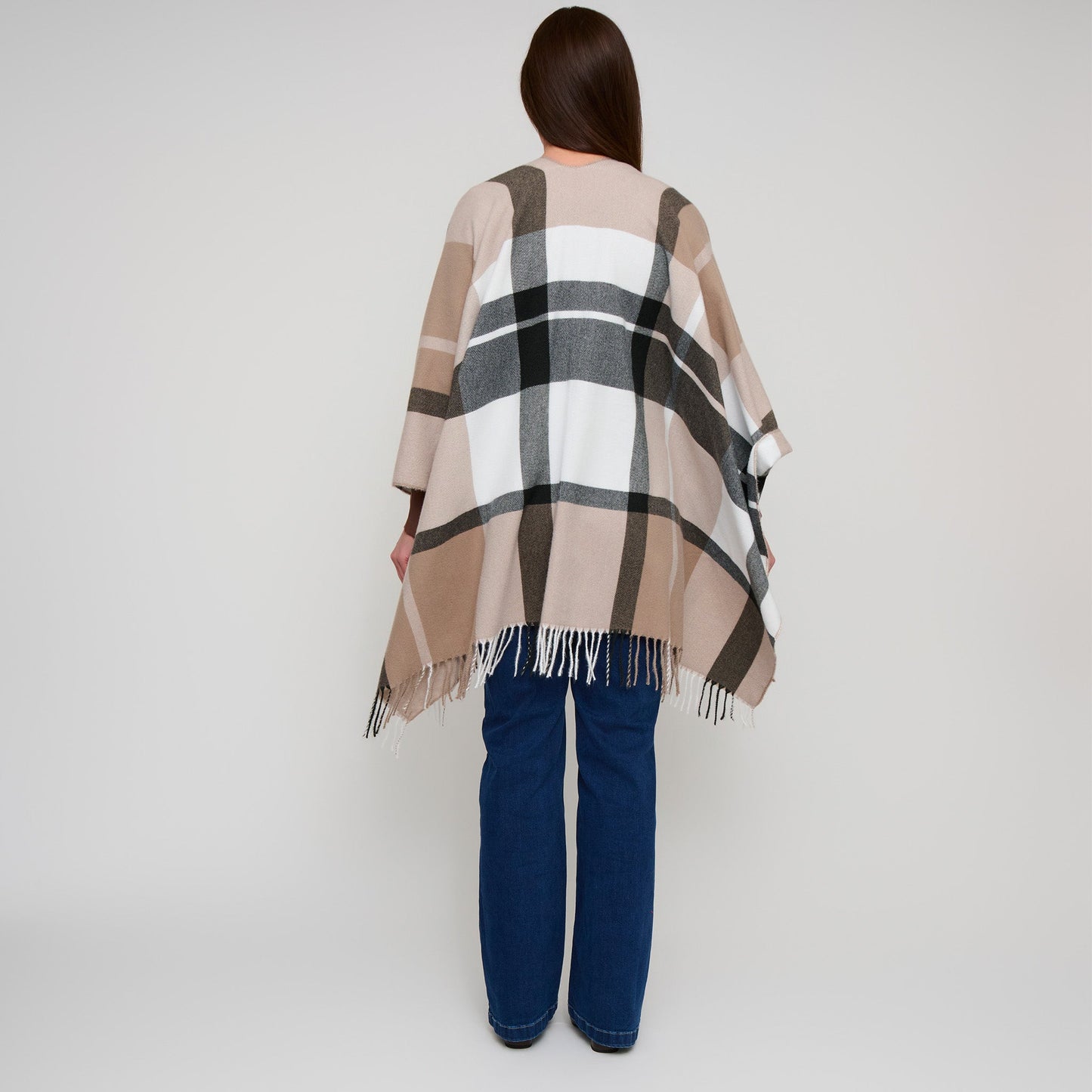Alora Open Front Plaid Wrap