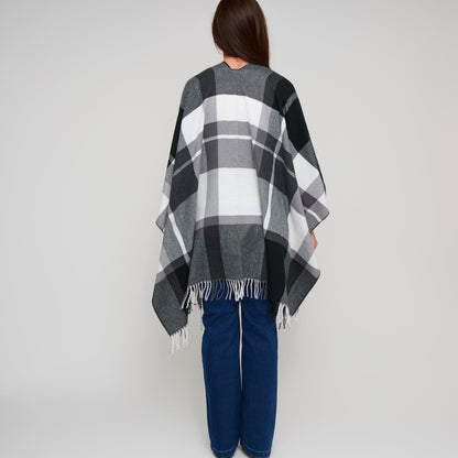 Alora Open Front Plaid Wrap