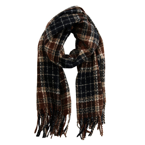 Rory Classic Plaid Fringe Scarf