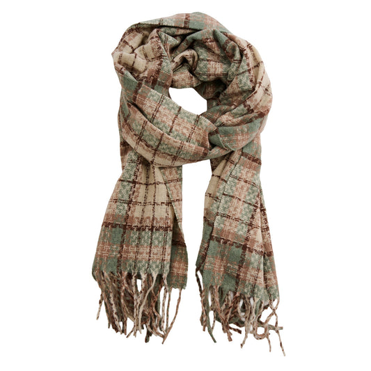 Rory Classic Plaid Fringe Scarf