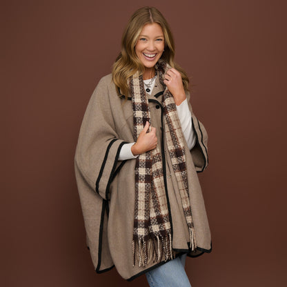 Rory Classic Plaid Fringe Scarf