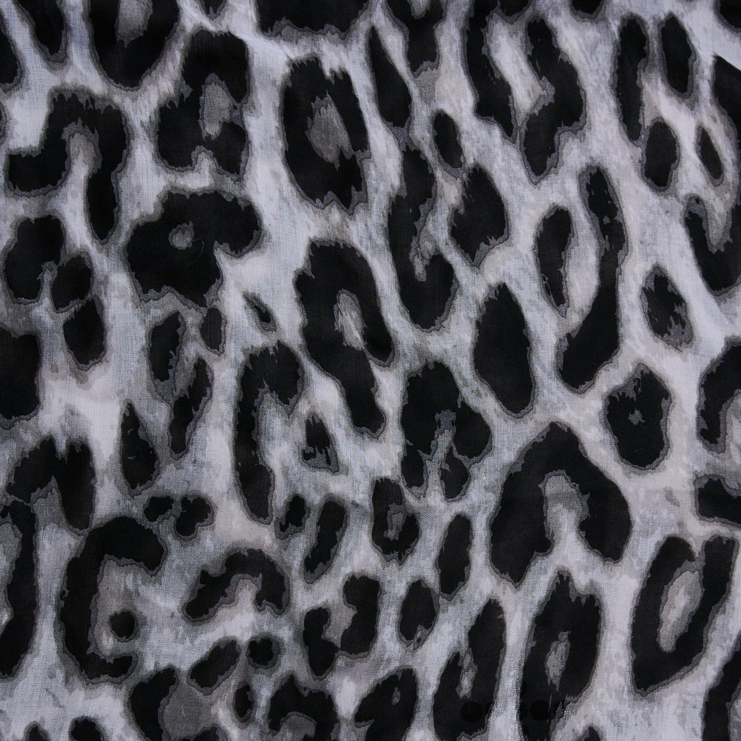Arden Leopard Print Raw Edge Lightweight Scarf