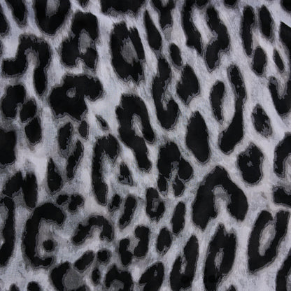 Arden Leopard Print Raw Edge Lightweight Scarf