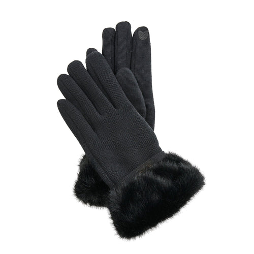 Jemme Faux Fur Trim Knit Gloves
