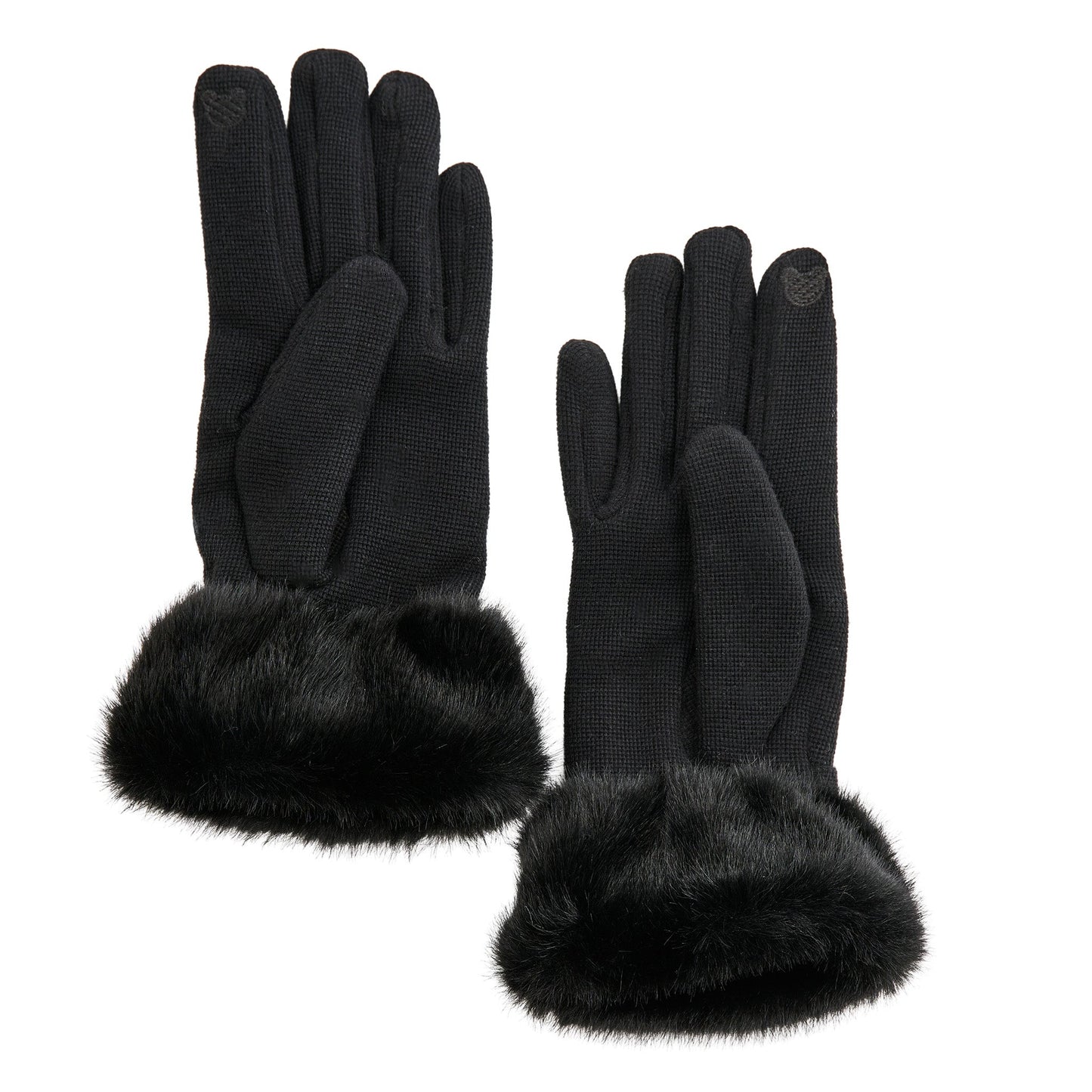 Jemme Faux Fur Trim Knit Gloves