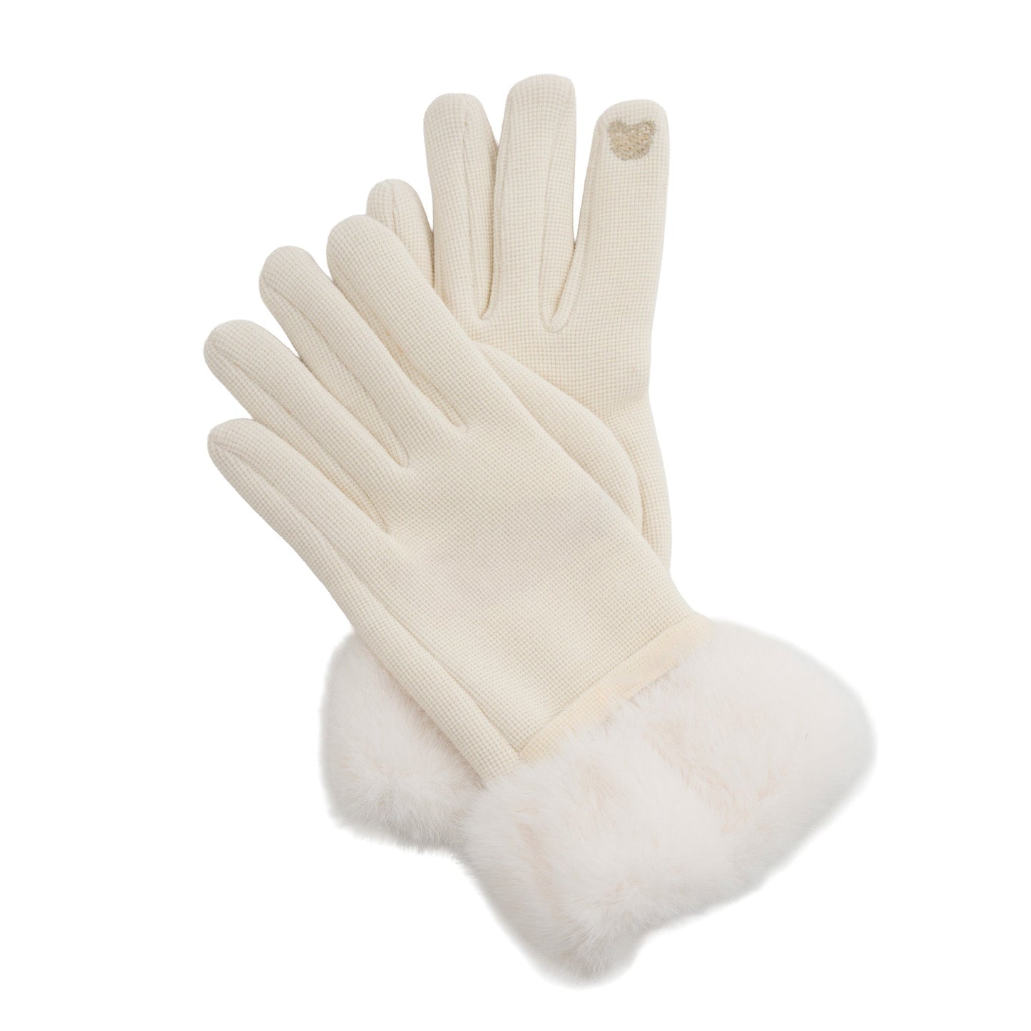 Jemme Faux Fur Trim Knit Gloves