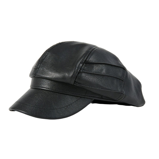 Amelie Vegan Leather Newsboy Hat