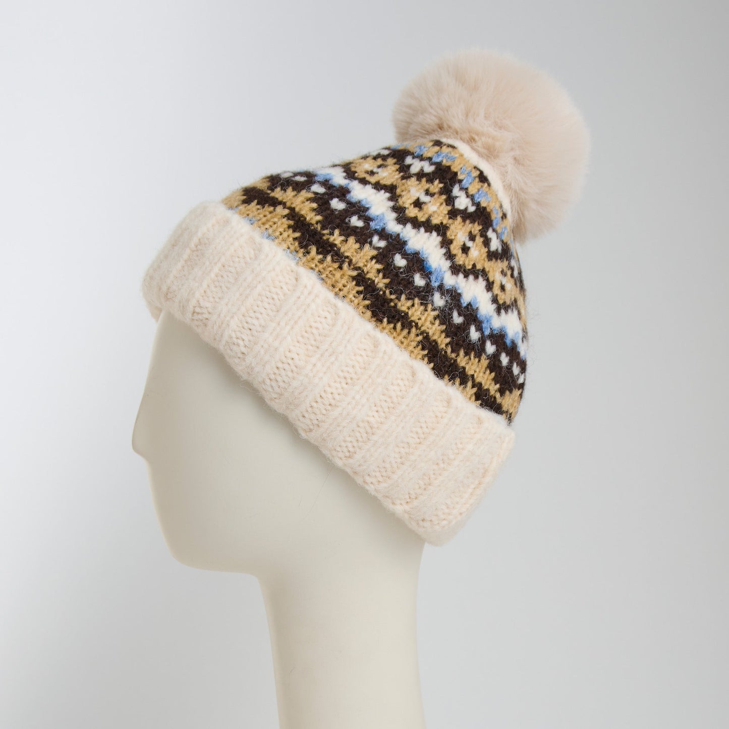Aspen Fair Isle Pom Beanie