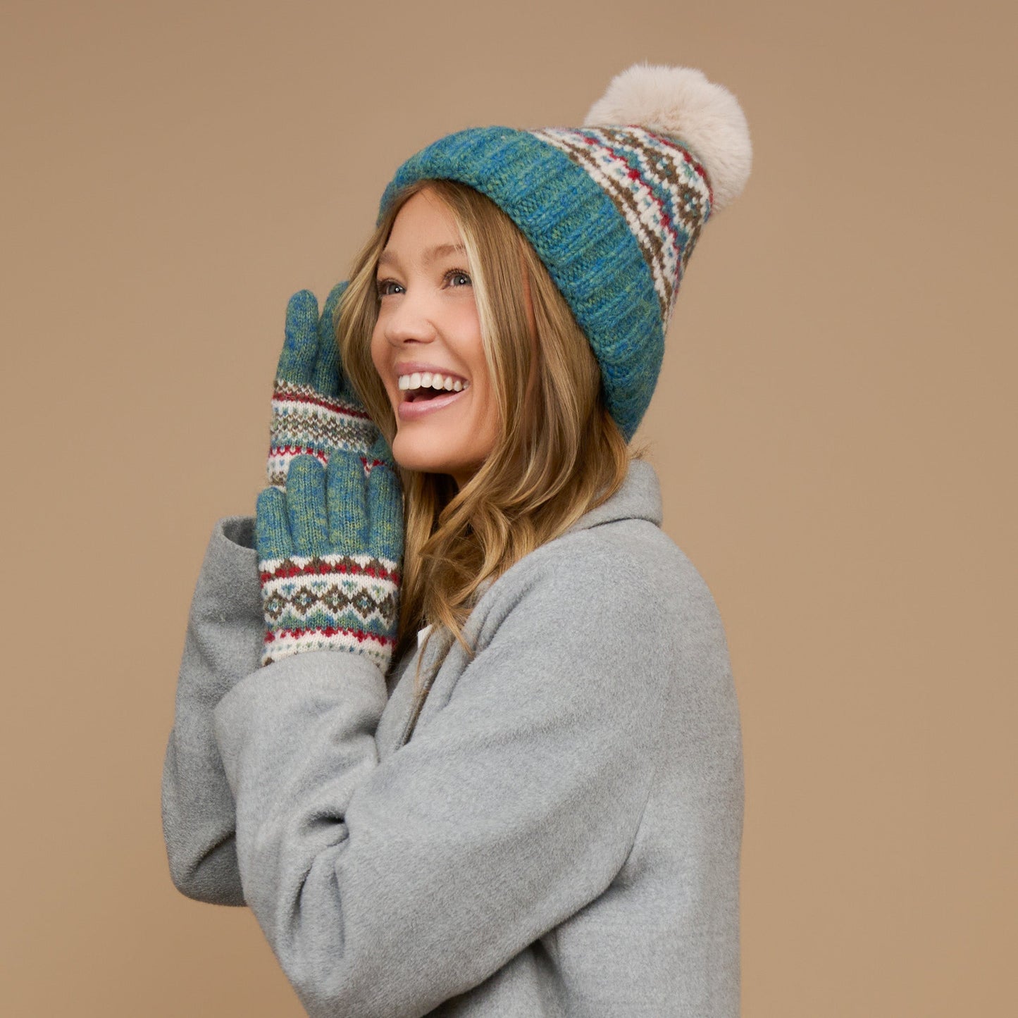 Aspen Fair Isle Pom Beanie