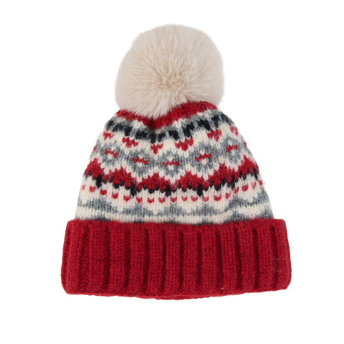 Aspen Fair Isle Pom Beanie