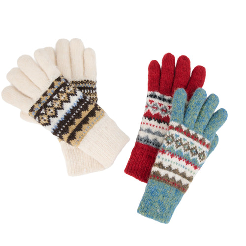 6 Piece Aspen Fair Isle Glove Assortment