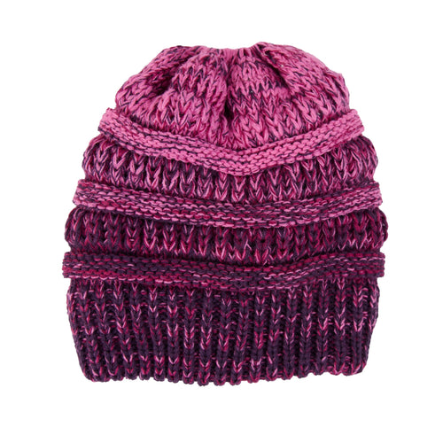 Hadley Ombre Crochet Knit Beanie