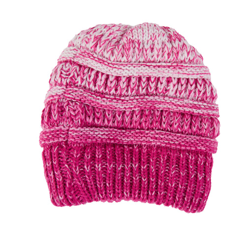 Hadley Ombre Crochet Knit Beanie
