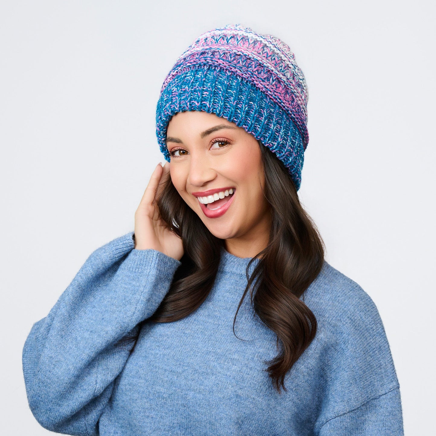 Hadley Ombre Crochet Knit Beanie