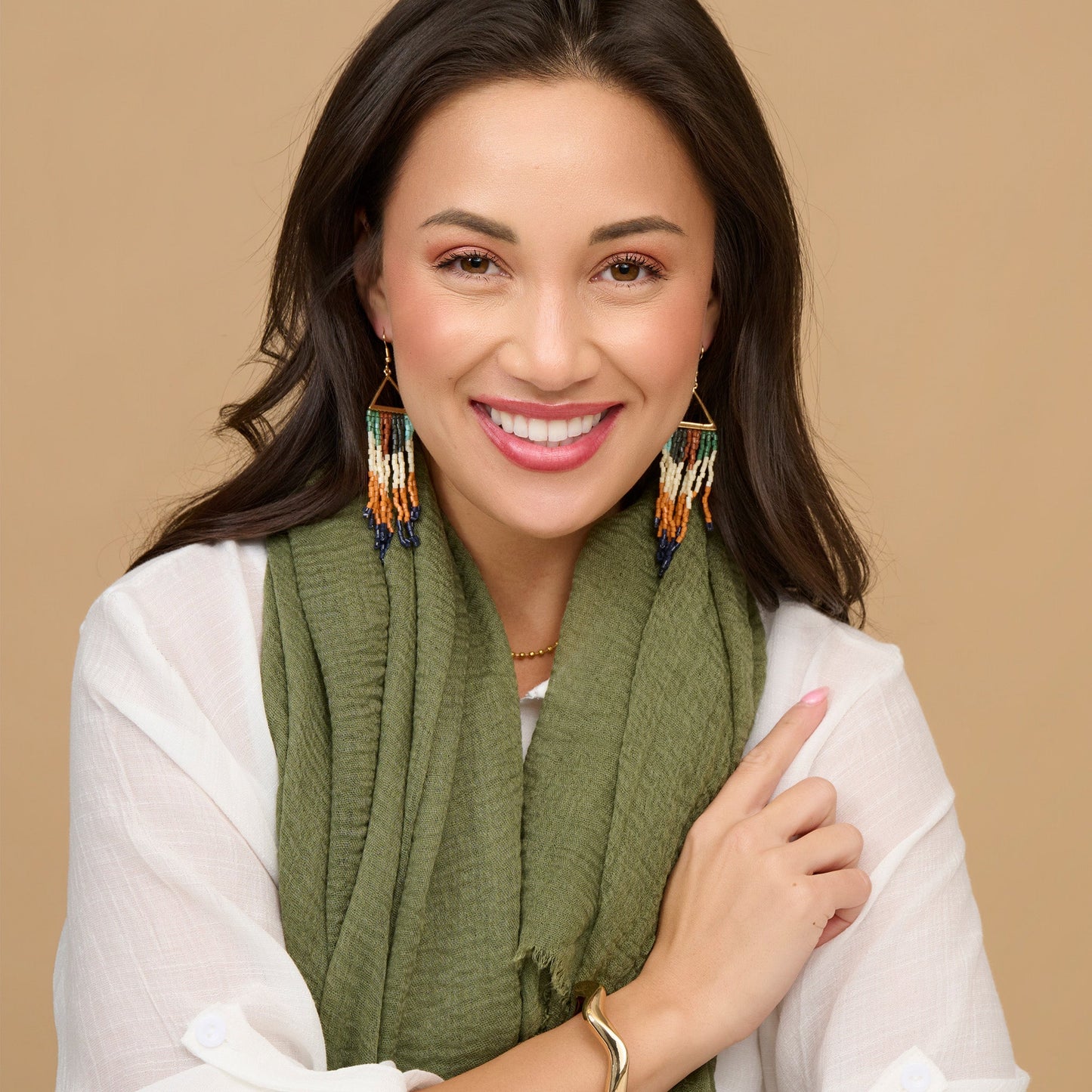 Jaymes Lightweight Raw Edge Scarf