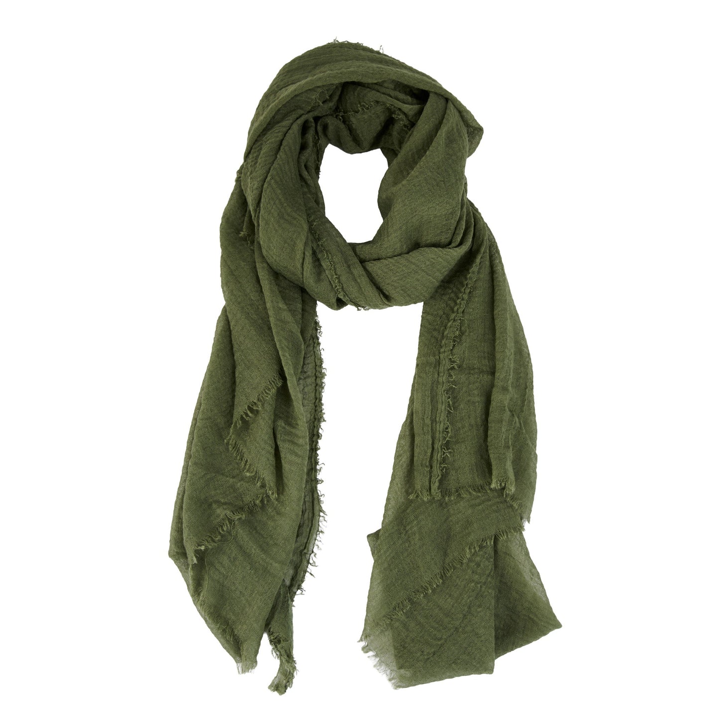 Jaymes Lightweight Raw Edge Scarf