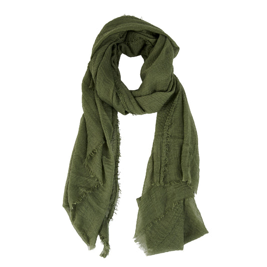 Jaymes Lightweight Raw Edge Scarf