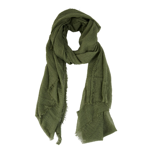 Jaymes Lightweight Raw Edge Scarf