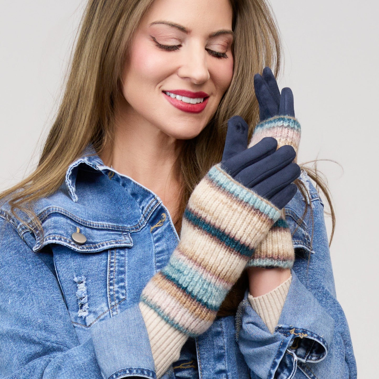 Rielle Faux Suede Convertible Gloves
