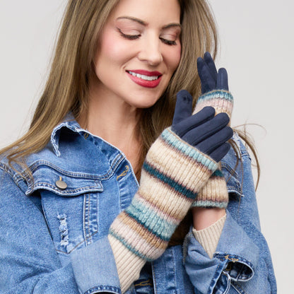 Rielle Faux Suede Convertible Gloves
