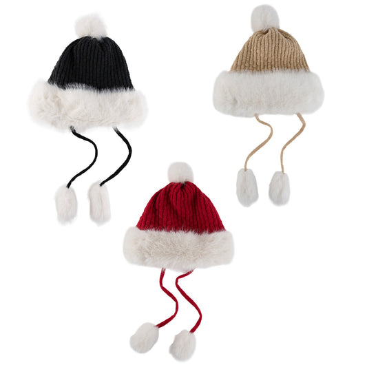 6 Piece Natalie Faux Fur Tassel Winter Hat Assortment