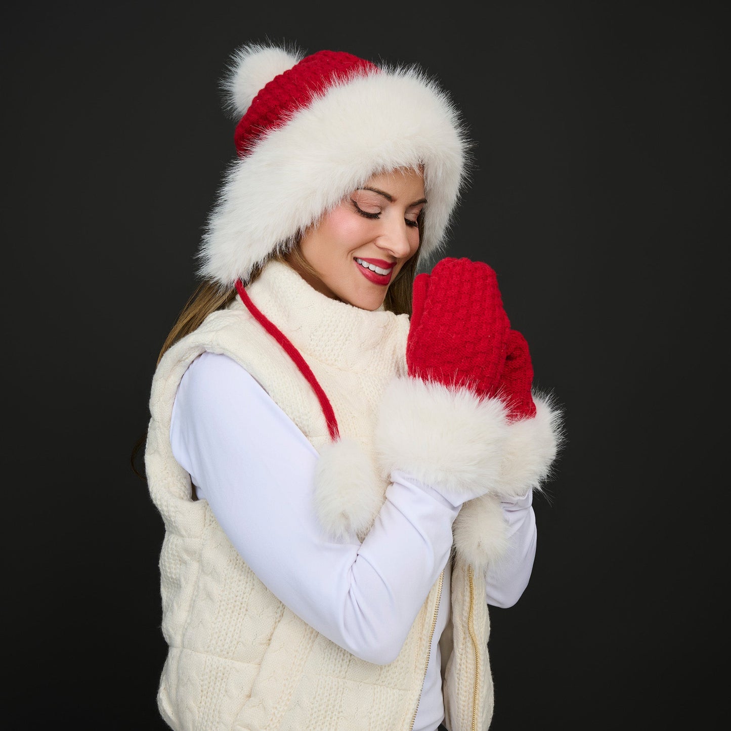 Natalie Faux Fur Tassel Winter Hat