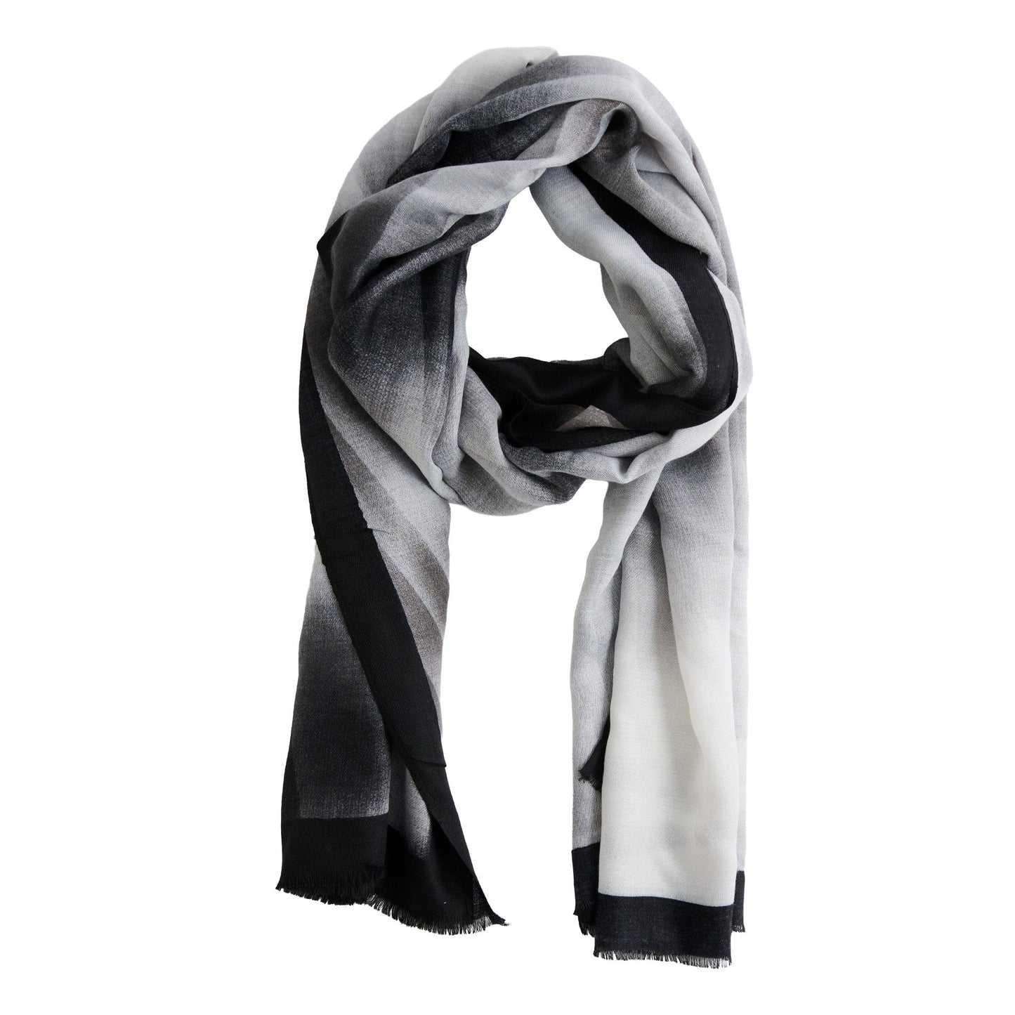 Elison Ombre Raw Edge Lightweight Scarf