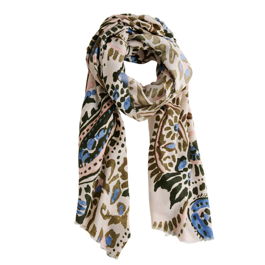 Jones Abstract Raw Edge Lightweight Scarf