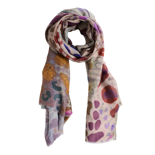 Jones Abstract Raw Edge Lightweight Scarf