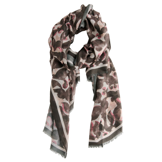 Jones Abstract Raw Edge Lightweight Scarf