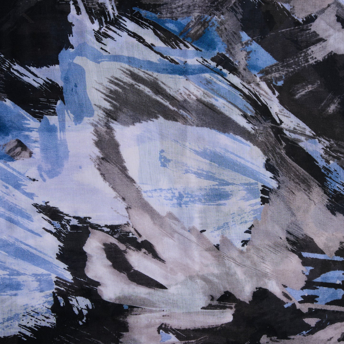 Raya Abstract Brush Stroke Raw Edge Lightweight Scarf