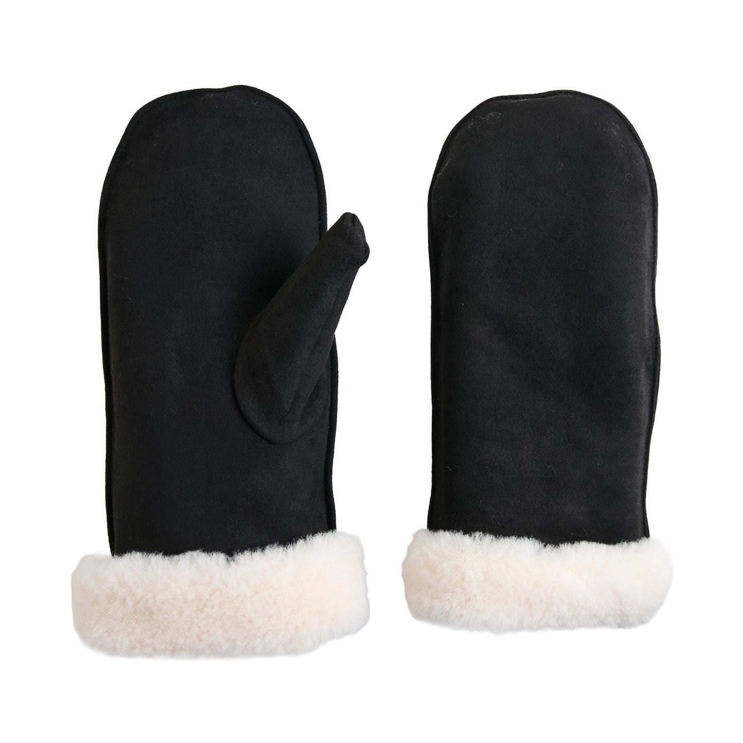 Riley Sherpa Lined Faux Suede Mittens