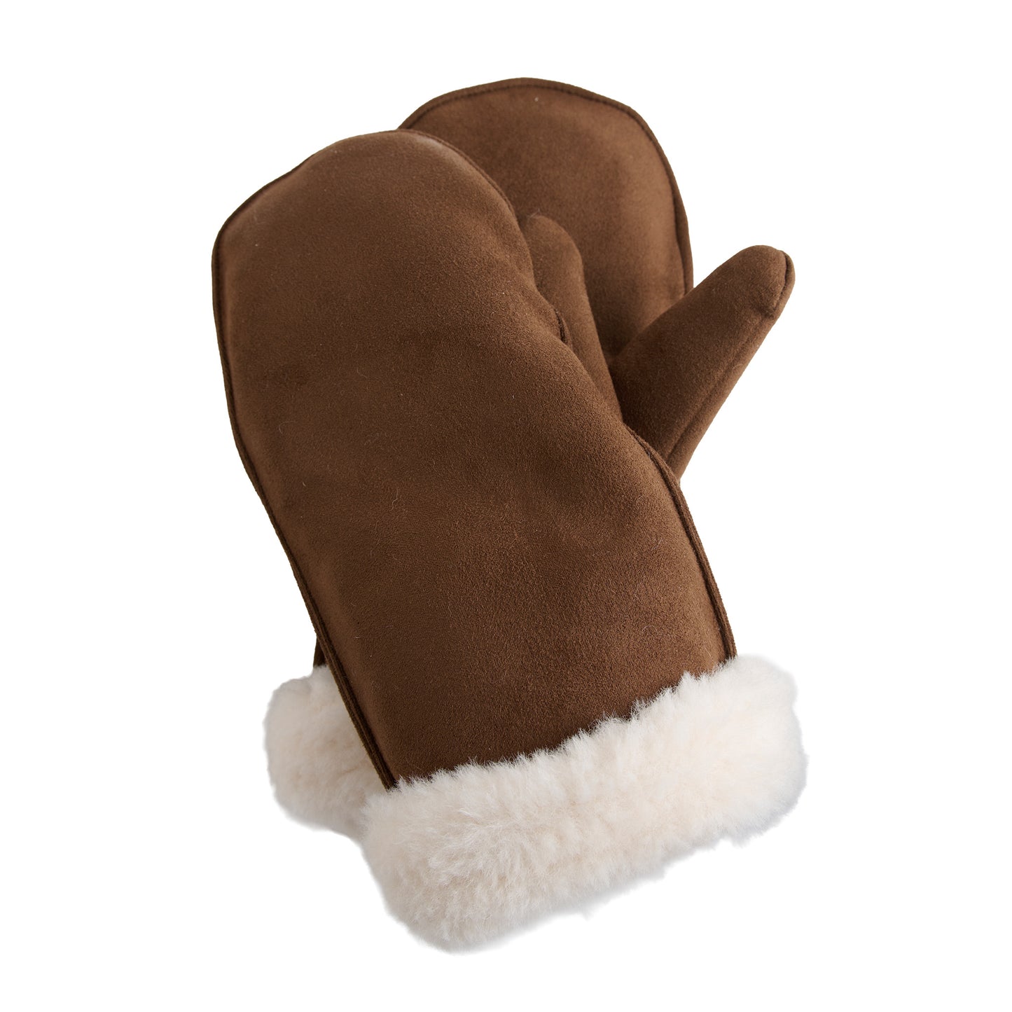 Riley Sherpa Lined Faux Suede Mittens