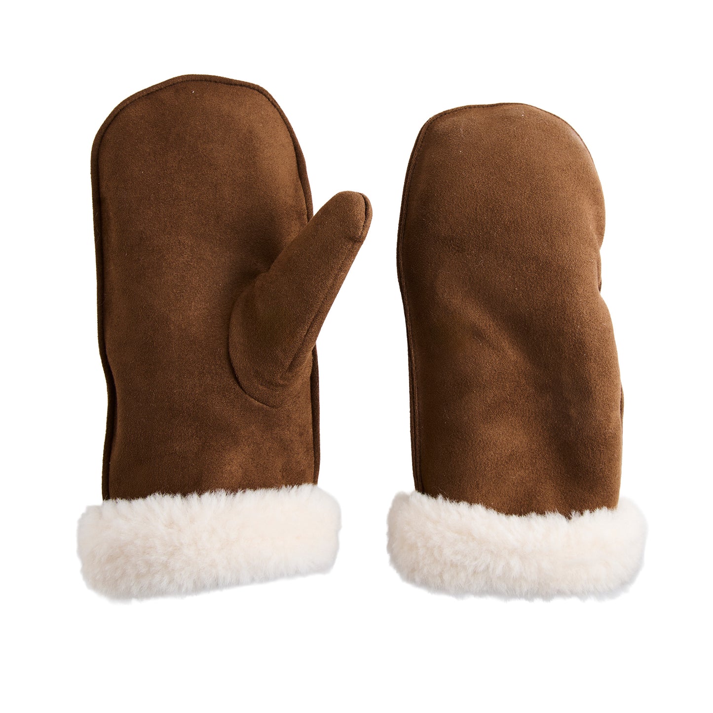 Riley Sherpa Lined Faux Suede Mittens