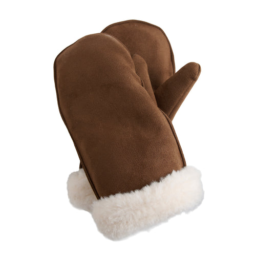 Riley Sherpa Lined Faux Suede Mittens