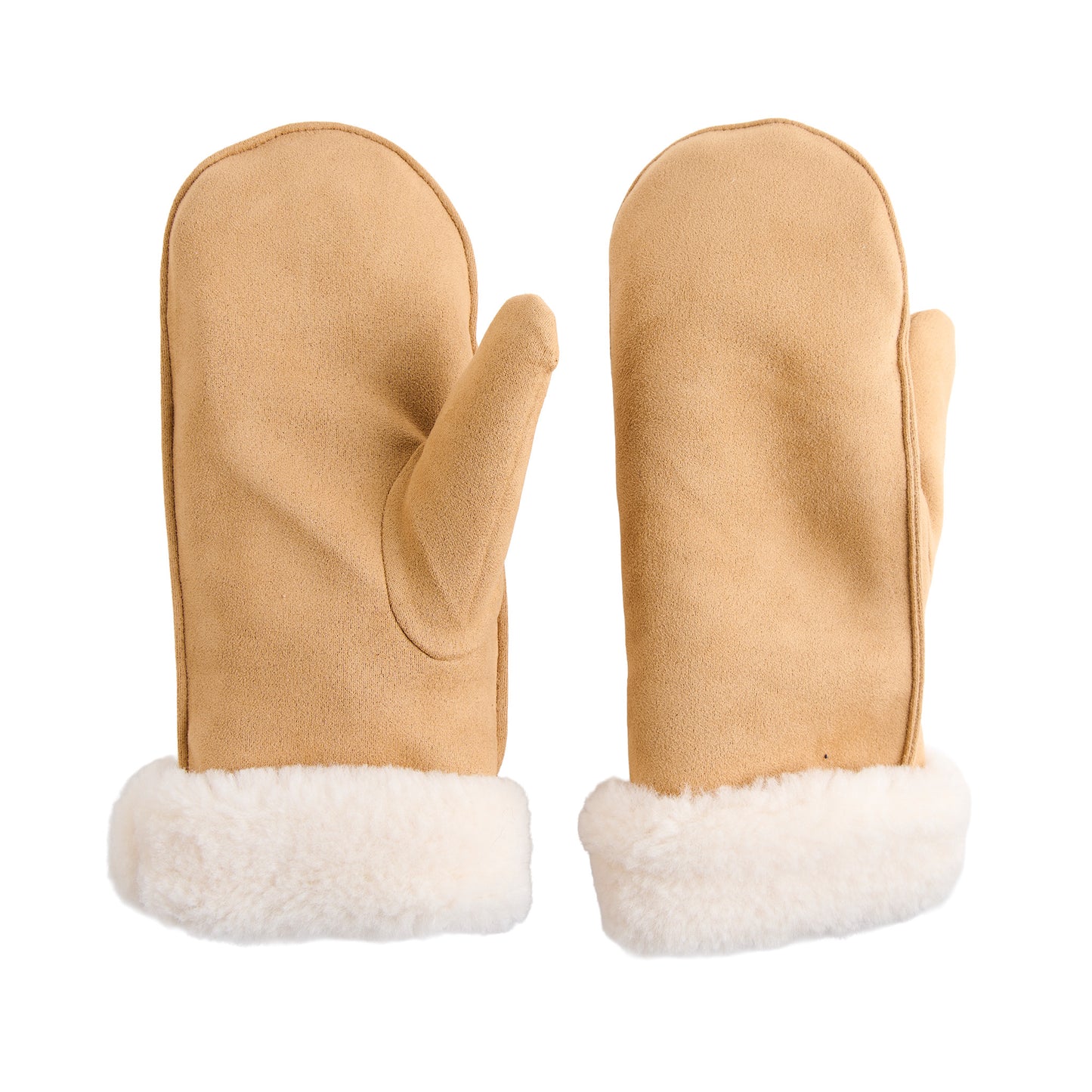 Riley Sherpa Lined Faux Suede Mittens