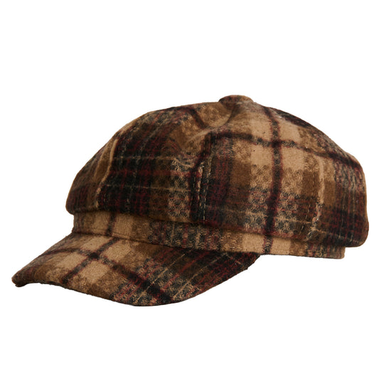 Taran Plaid Newsboy Hat