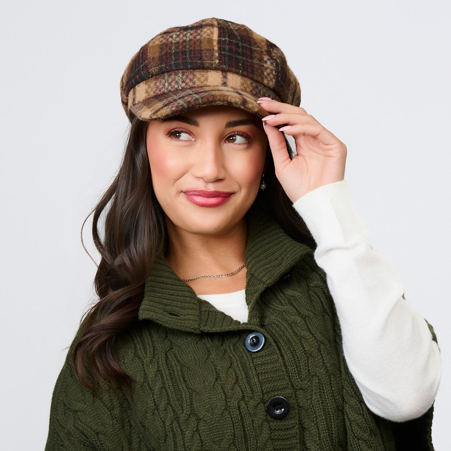 Taran Plaid Newsboy Hat