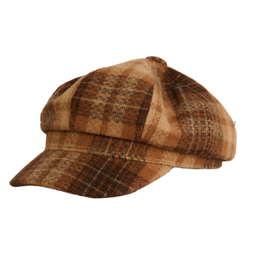 Taran Plaid Newsboy Hat