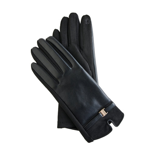 Brynn Vegan Leather Buckle Gloves