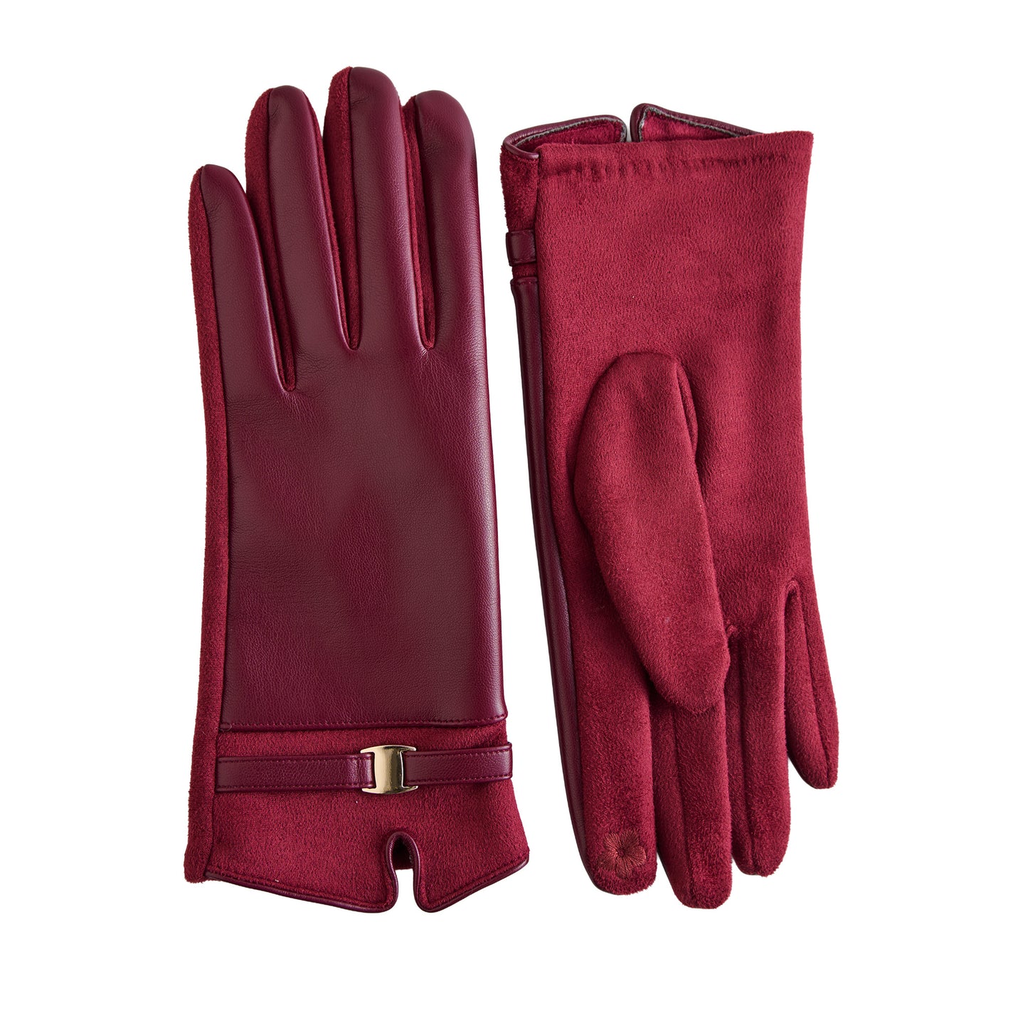 Brynn Vegan Leather Buckle Gloves