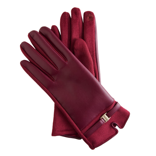 Brynn Vegan Leather Buckle Gloves