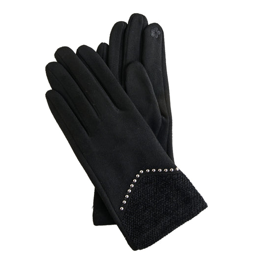Vienne Faux Suede Studded Gloves