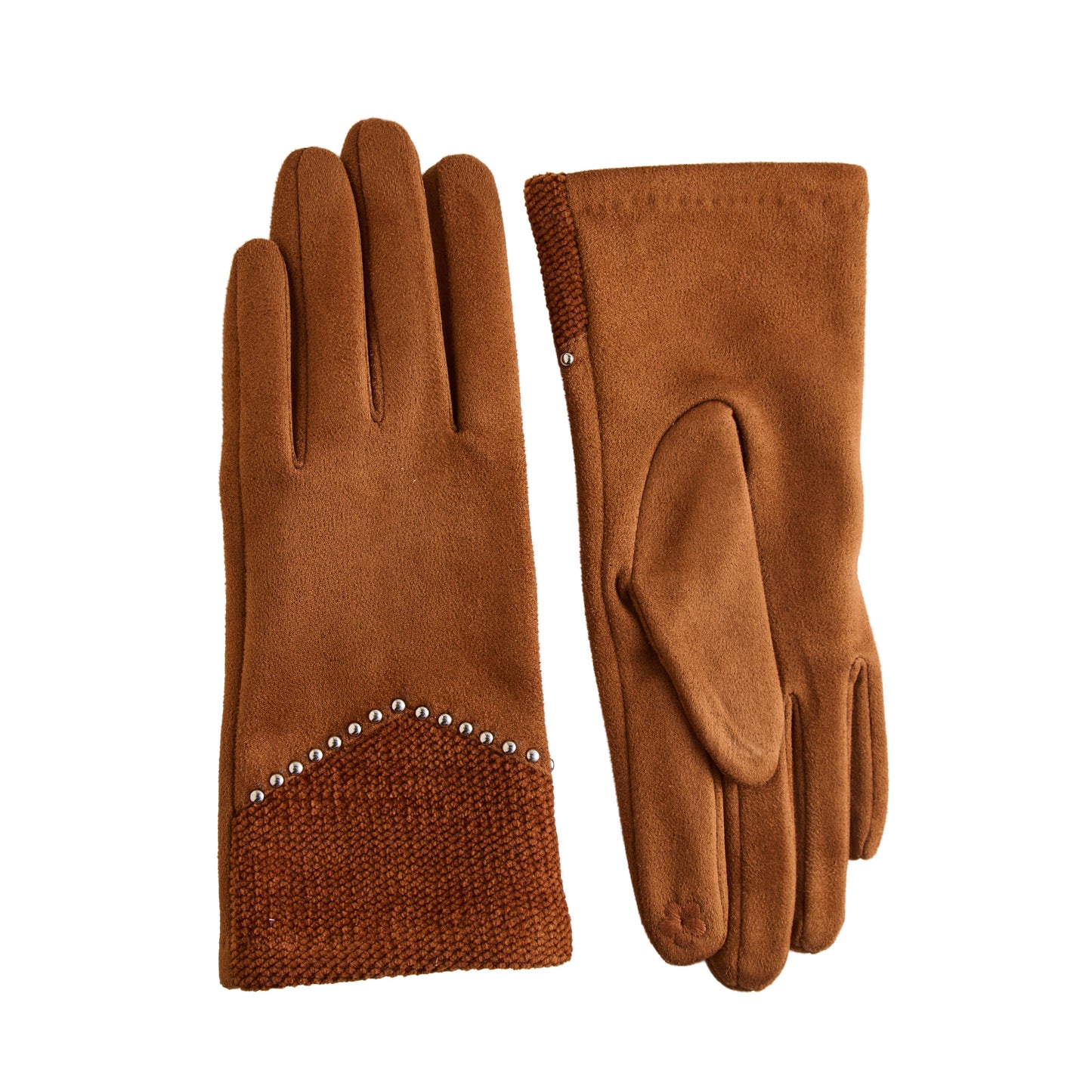 Vienne Faux Suede Studded Gloves