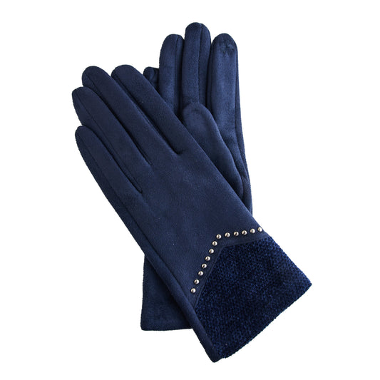 Vienne Faux Suede Studded Gloves