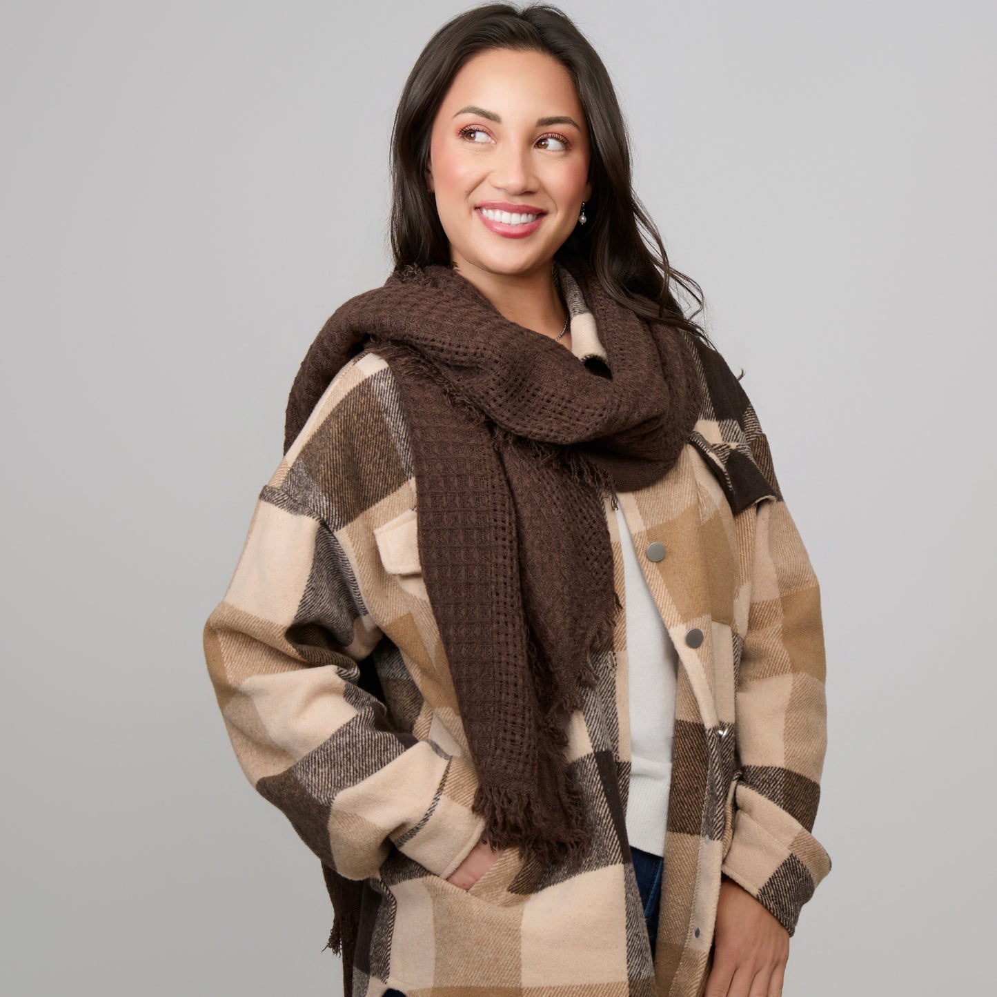Asher Lightweight Fringe Scarf