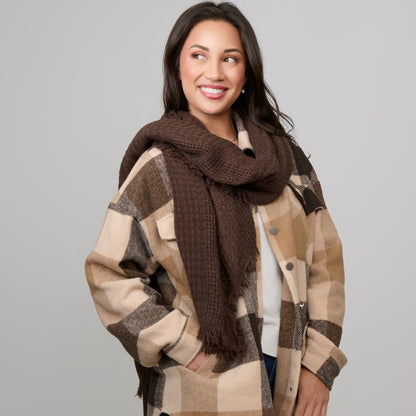 Asher Lightweight Fringe Scarf
