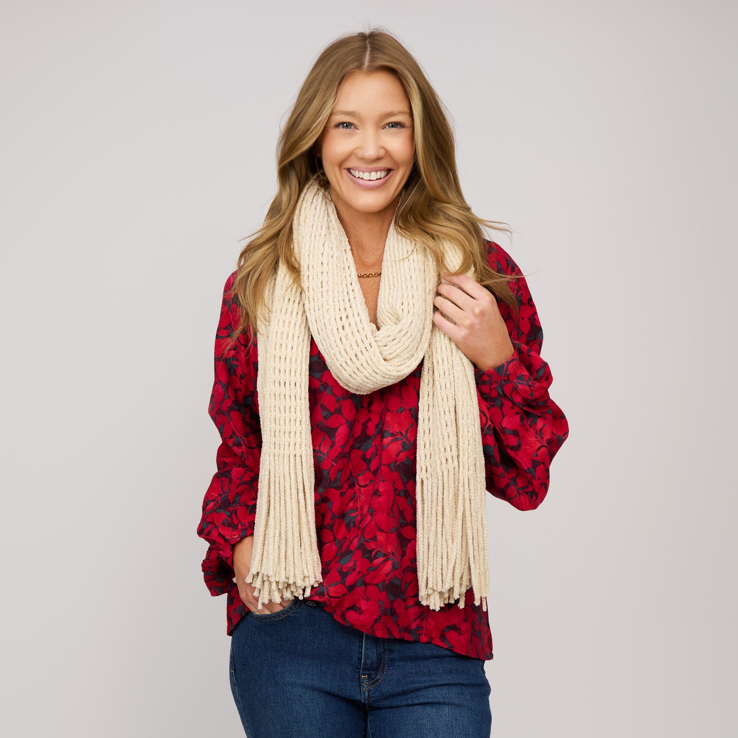 Charli Chenille Fringe Scarf