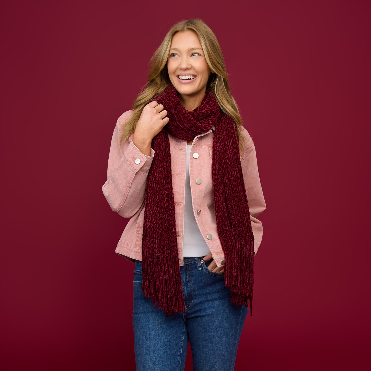 Charli Chenille Fringe Scarf