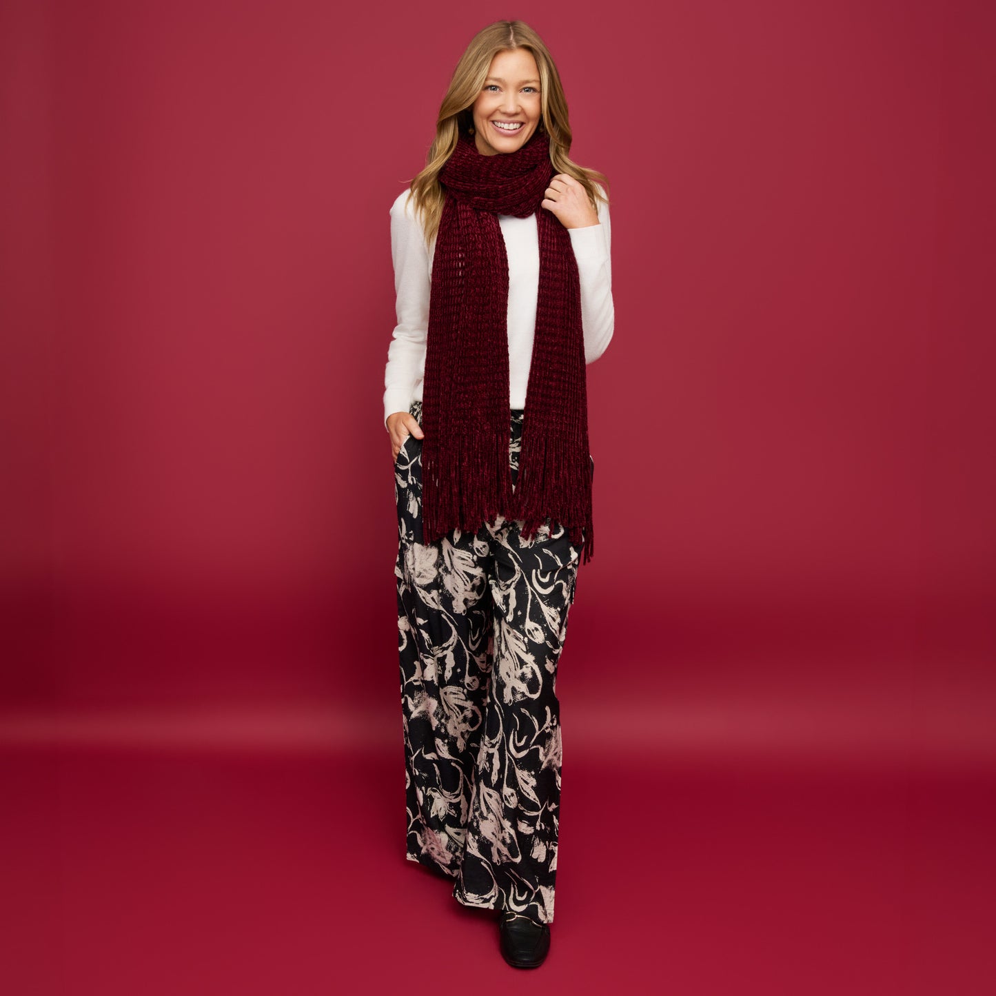 Charli Chenille Fringe Scarf